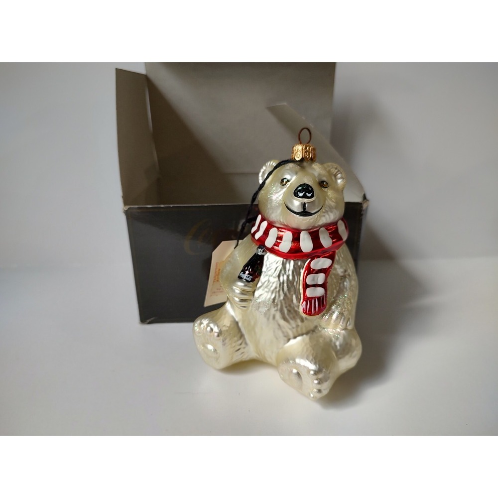 Polonaise glass Christmas ornament Coca Cola polar‎ bear